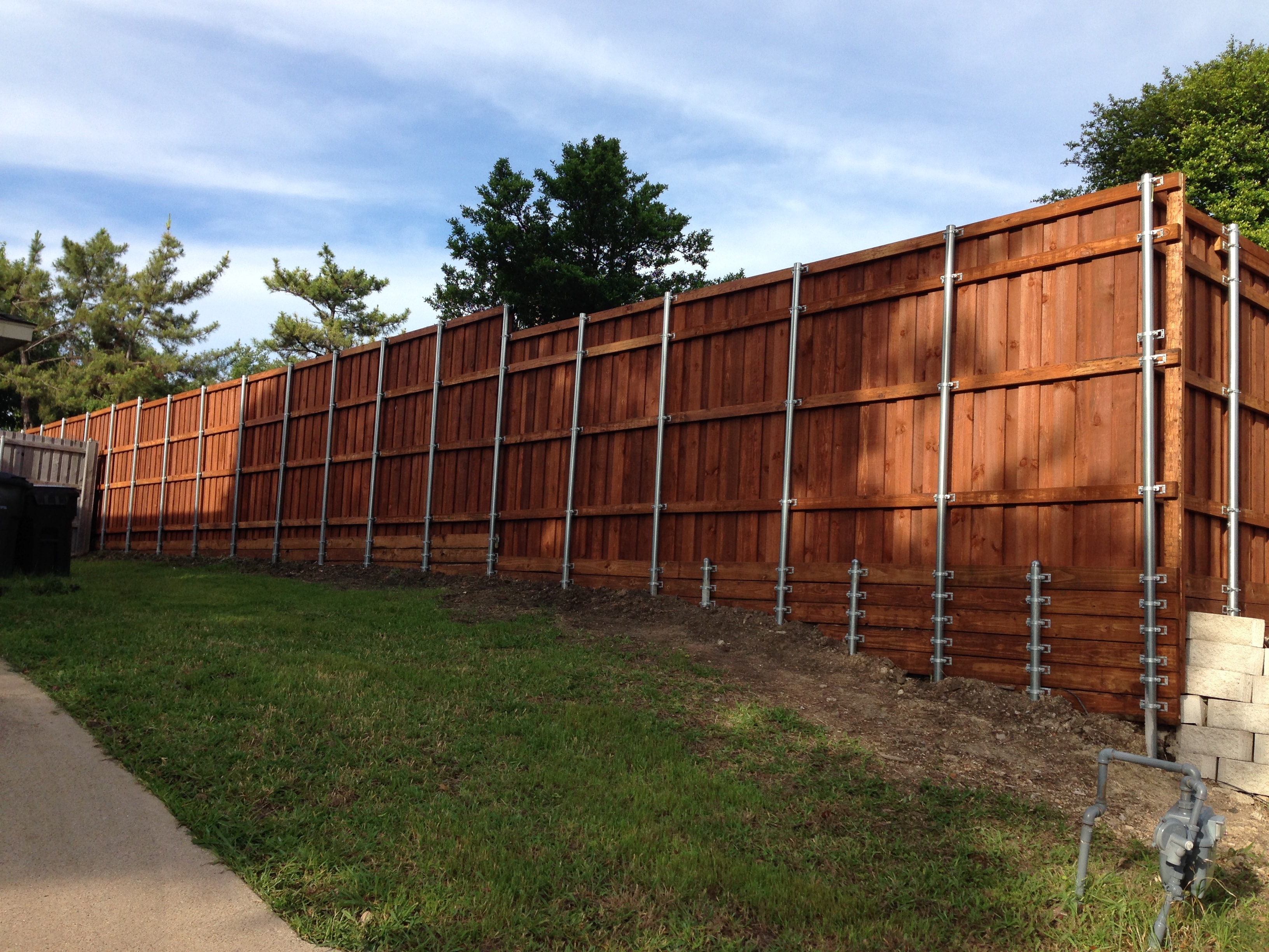 Cedar Privacy Fence with Steel Posts — Allen
