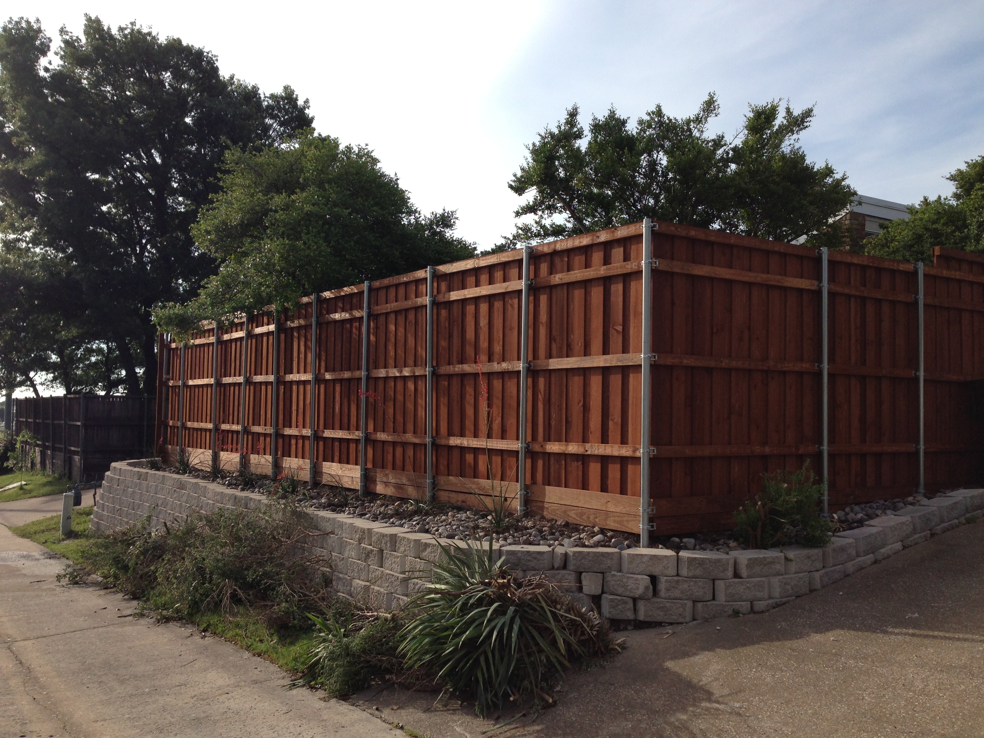 Finished Fence & Retaining Wall — Allen